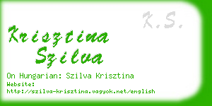 krisztina szilva business card